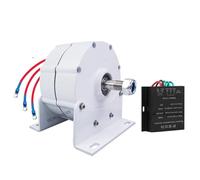 HENGJINGTR Générateur à Aimant Permanent sans engrenage triphasé 12000W, Kit de générateur d'éolienne à axe Vertical Portable 12V 24V 48V 220V (avec Base, Blanc),48v