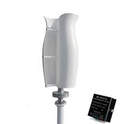 HENGJINGTR Générateur d'éolienne 1800W pour la Maison, 12V 24V 48V 220V, kit de générateur d'éolienne Verticale silencieuse avec kit contrôleur MPPT (Blanc),220V