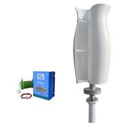 HENGJINGTR Générateur d'éolienne 2500W à démarrage Lent 12V 24V 48V avec contrôleur de Charge MPPT - Kit de Petite éolienne silencieuse à 2 pales pour la Maison,220v