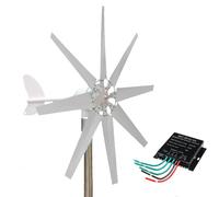 HENGJINGTR Générateur d'éolienne Horizontale 20000W avec contrôleur, 12V 24V 48V système de Batterie à énergie éolienne à Faible Bruit pour Usage Domestique à la Maison ou sur Bateau (Blanc),12v