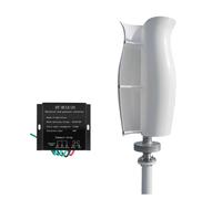 HENGJINGTR Générateur d'éolienne Verticale de 1200W, alternateurs magnétiques à énergie Libre 12V-220V avec contrôleur MPPT à 2 pales pour Maison, Ferme, Camping-Car,12v
