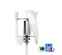 HENGJINGTR Groupe électrogène éolien Solaire 18000W, générateur d'éolienne à 3 pales 12V-220V pour Panneaux solaires, systèmes Hors réseau, Silencieux avec convertisseur/contrôleur MPPT,24v