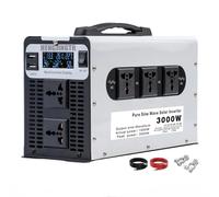 HENGJINGTR Inverseur à Onde sinusoïdale Pure 3000W 12V-72V CC vers 120V 230V CA, inverseur de Puissance pour Camion, Maison, Camping-Car, inverseur Solaire Hors réseau,12V to 110V