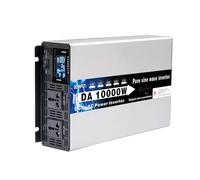 HENGJINGTR Inverteur d'onde Sinusoidale Pure 10000W DC 12V 24V 48V 60V 72V À AC 110V 220V 50Hz 60Hz avec 2 Chaussettes Inverteur De Voiture Solaire D'énergie avec Écran LCD,12v to 220v