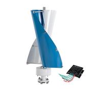 HENGJINGTR Kit de générateur d'éolienne 2500W, système d'énergie éolienne à axe Vertical Silencieux 12V/24V, éolienne à 2 pales pour Maison, Jardin - avec contrôleur de Frein Automatique,12v