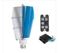 HENGJINGTR Kit de générateur éolien de 4200 W, système d'énergie éolienne à axe Vertical 12V-220V avec 2 pales et contrôleur pour Les Maisons en Cas de coupures, de Panne de Courant,48v