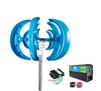 HENGJINGTR Kit d'éolienne Verticale à Faible Vitesse de Vent 14000W - 12V/24V/48V 5 pales Commence à 2,5 m/s, Parfait pour Les Quartiers résidentiels, Les Bateaux et l'éclairage Public,220v