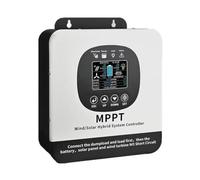 HENGJINGTR MPPT Éolien/Solaire Système Hybride Contrôleur- 12V/24V/48V Off-Grid Pure Sine Wave Inverter pour Éolien Solaire Complémentaire Centrale Électrique De Stockage D'énergie,24v,35A
