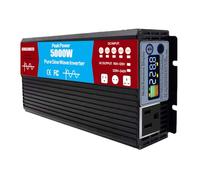 HENGJINGTR Onduleur 2500W Peak 5000W Onduleur À Onde Sinusoïdale Pure 12V 24V 48V 60V 72V À 110V / 220V, avec Affichage LCD, Onduleurs Solaires Hors Réseau pour Véhicules, Camping,24V to 220V
