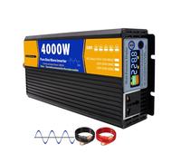 HENGJINGTR Onduleur À Onde Sinusoïdale Pure 4000W 12V DC vers 110V/120V/220V AC pour Camping-Car, Camion, Solaire, Maison, Hors Réseau, Onduleur À Phase Divisée avec 1 Prise AC,72v to 220v