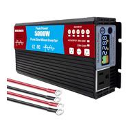 HENGJINGTR Onduleur De Puissance À Phase Divisée 72 V vers 110 V/220 V pour Véhicules/Camions/Voitures/Ordinateurs Portables, Onduleur De Voiture 5 000 W avec Écran LED,72 to 220v(60hz)