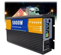 HENGJINGTR Onduleur De Voiture À Phase Divisée 48V 2500W Onduleur De Voiture À Onde Sinusoïdale Pure Pic 5000Watt 48V DC À 110V 120V 220V 230V 240V AC Convertisseur avec Écran LCD,48v to230v