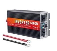 HENGJINGTR Onduleur Pur Sinus De 6000W, Onduleur DC 12/24/48/60/72V vers AC 110/220/230V, Convertisseur pour Énergie Solaire Hors Réseau, pour Camping-Car,DC 12v,AC 220V 60Hz