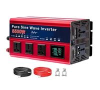 HENGJINGTR Onduleur Sinusoïdal Pur 2 300 W, Convertisseur 12V CC vers 220V CA, Puissance De Crête 5500W, avec Écran LCD Et 5 Prises CA, pour Maison, Camping-Car Et Camion,12v to 220v