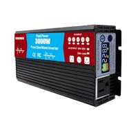 HENGJINGTR Onduleur Sinusoïdal Pur 3 000 W, avec 1 Prise Secteur Et Écran LCD, Convertisseur 12 V, 24 V, 48 V, 60 V, 72 V vers 110 V/220 V CA vers CC pour Camion,24V to 220V