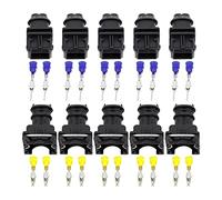 Hengliang Store 5 définit 2 Broches AMP JPT Style 3.5mm série 2 Broches DJ7021B-3.5-11/21 Connecteur Femelle et mâle imperméable avec des épingles et Un Sceau EV1 2P