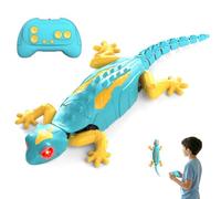 HengLiSam Gecko Radiocommandé Yeux LED 360° Rotation Grimpe Mur, Câble USB | Lézard Télécommandé Avec Yeux Lumineux, Pilotage Facile, Jouet Interactif pour Enfants 3 4 5 6 7 8 9+ Ans