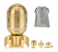 HengLiSam Jouets de Bureau en Métal EDC pour Adultes, Jouet Haptique pour l'anxiété, Le Adah, Gadget de Bureau Cool, Jouet de Fidgets pour l'homme et pour Tuer Le Temps (Cuivre)