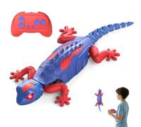 HengLiSam Lezard Télécommandé Qui Grimpe Au Mur et Plafonds, Yeux LED | Lézard Télécommandé Avec Yeux Lumineux, Pilotage Facile, Télécommande Et Câble USB Inclus, Jouet Enfant