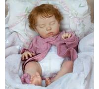 Hengluck 19pouces bébé Reborn Fille Silicone poupée Garcon Vrai Poupon realiste Reborn Baby Dolls Pas Cher Enfant Toddlers Yeux Fermés Dormir