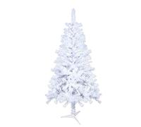 HENGMEI 120cm Sapin de Noël Artificiel PVC Arbre de Noel avec Support en métal Xmas Party Decortaion, Bianco