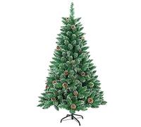 HENGMEI 120cm Sapin de Noël Artificiel PVC Arbre de Noel avec Support en métal Xmas Party Decortaion, Neigeux