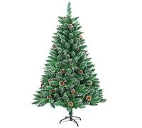 HENGMEI 180cm Sapin de Noël Artificiel PVC Arbre de Noel avec Support en métal Xmas Party Decortaion, Neigeux