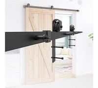 HENGMEI 183cm Quincaillerie Kit de Porte Coulissante Rail Système pour Porte Coulissante Sliding Barn Door