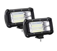 HENGMEI 2 x 72W Projecteur Phare de Travail à LED Offroad 12V 24V Lumière de travail Projecteur lumière réflecteur Phare des travaux légers pour SUV, UTV, ATV