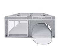 HENGMEI 200x180x68 cm Parc pour Bébé Centre d'Activité Toddler Clôture avec Base Antidérapante Grille de Protection pour Enfants