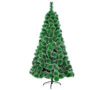 HENGMEI 210cm Sapin de Noël Artificiel Pin Arbre de Noel avec Support en métal Xmas Party Decortaion, Aiguille de pin Neigeux