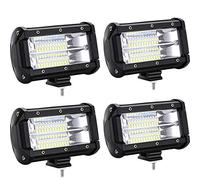 HENGMEI 4 x 72W Projecteur Phare de Travail à LED Offroad 12V 24V Lumière de travail Projecteur lumière réflecteur Phare des travaux légers pour SUV, UTV, ATV