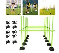 HENGMEI Agility Grid Set Sprungstangen Set Hürdenset Trainingshilfe Training für Hürdenparcours und Sprungtraining
