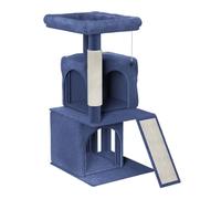 HENGMEI Arbre à chat, avec hamac et possibilités de jeu, pour chat, stable, pour chat, modèle C, bleu
