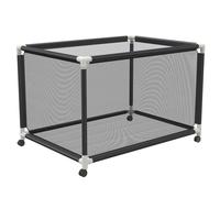 HENGMEI Bac de rangement pour piscine - 122 x 78 x 88 cm - Extra large - Chariot de rangement à roulettes - Avec panier en filet en nylon - Pour jouets, nageurs, serviettes