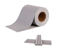 HENGMEI Bande brise-vue en PVC avec clips de fixation - Film brise-vue - Clôture de jardin opaque (70 m x 19 cm, gris clair)