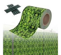 HENGMEI Bandes brise-vue en PVC - Double fil - 70 m x 19 cm - Avec 20 clips de fixation - Clôture de jardin - Protection contre le vent - Pour clôture, grand buis