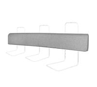 HENGMEI Barrière de lit 2 x 180 cm - Protection des bords de lit pour lit d'enfant - Réglable en hauteur - Rampe de sécurité - Gris lin