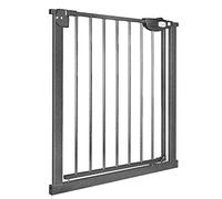 HENGMEI Barrière de protection pour porte d'escalier avec fixation à pression, grille de protection pour enfants ou animaux, sans perçage, ouverture à 180° (75-85 cm, noir)