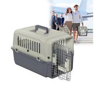 HENGMEI Boîte de transport pour chien - En plastique - Avec fentes d'aération de porte - Pour petits chiens et chats - 49,5 x 33,5 x 36 cm