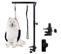 HENGMEI Bras de toilettage pliable pour animaux de compagnie - Bras de toilettage pour animaux de compagnie - Hauteur réglable - Avec pince - 40 à 89 cm