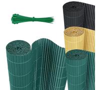 HENGMEI Brise-vue en PVC - 800 x 90 cm - Clôture en bambou - Brise-vue - Protection contre le vent - Opaque - Pour jardin, balcon et terrasse (vert)