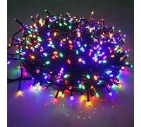 HENGMEI Catena di luci a LED da parete, 8 modalità di illuminazione, IP44, impermeabile, per interni/esterni, decorazione per soggiorno, Natale, Halloween, Multicolore, 50 m