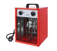 HENGMEI Chauffage électrique soufflant 3 kW Chauffage de chantier Chauffage électrique avec thermostat 3 niveaux de chauffage Pour utilisation en intérieur et en extérieur Pour chantier,