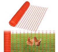 HENGMEI Clôture de Délimitation Clôture Mobile, Clôture pour Poules, Clôture pour Volailles 1 x 80 mètres, Orange