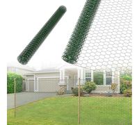 HENGMEI Clôture en treillis métallique 52 m - Clôture de chantier - Clôture de délimitation - Clôture hexagonale - Clôture galvanisée - Clôture de poulet - Clôture de lapin - 100 cm de haut