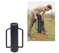 HENGMEI Enfonce Pieux, Enfonce Pieux Manuel en Acier, Ø 140 mm, 13,8 kg Avec Poignée Antidérapante, Enfonce Pieux Manuel pour Bois de Clôture Compacté