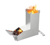 HENGMEI Four à fusée de camping pour four néerlandais en acier inoxydable - Réchaud de camping - Rocket Stove - Sac de transport - Poêle à bois avec sac - Stove de survie pour l'extérieur, la