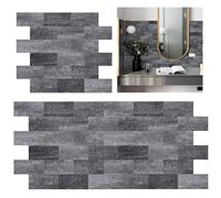 HENGMEI Lot de 10 autocollants 3D pour carrelage en vinyle - En PVC - Pour salle de bain, cuisine, 34 x 29 cm - Couleur D