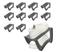 HENGMEI Lot de 10 organiseurs de chaussures antidérapants à double couche - Rangement à chaussures - Étagère à chaussures - Armoire à chaussures - Organiseur de chaussures pour salon, entrée, couloir